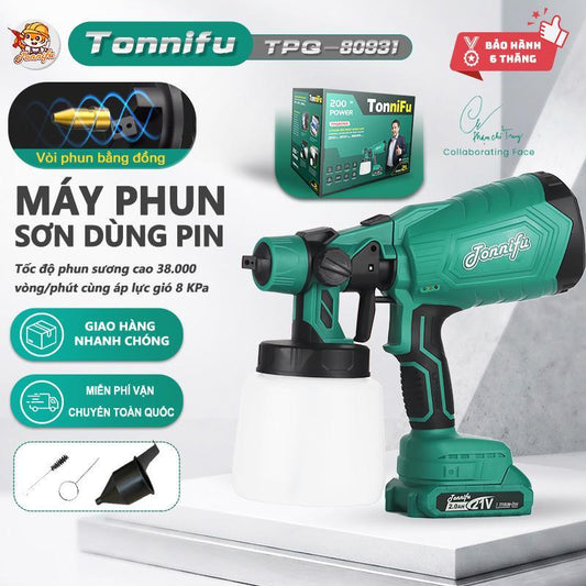 Máy Phun Sơn Cầm Tay TPQ 80931 TONNIFU Bình Chứa 1000ml Phun Nhanh Tiện Lợi 3 Kiểu Phun Dể Chuyển Đổi Linh Hoạt