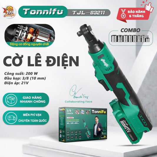 Máy Siết Bu Lông Góc TONNIFU TJL 83211 Lực Siết 40N.m Không Dây Cờ Lê Điện Đa Năng Cho Ô Tô Xe Máy
