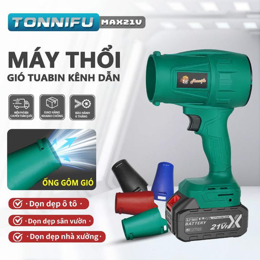 Máy Thổi Phẩn Lực TONNIFU 910 Thổi Lá Thổi Bụi Turbofan Công Suất 110W Lực Thổi 500 Gram