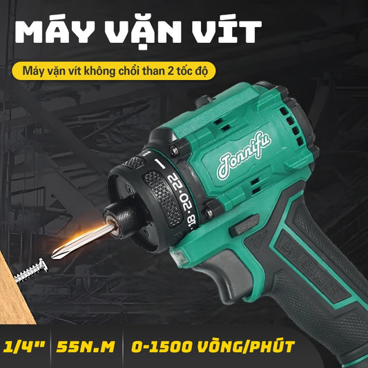 Máy Chuyên Vít Cấp Trượt TONNIFU TDZ 82101 Không Dây Không chổi than Lực siết 65Nm 22 Cấp trượt
