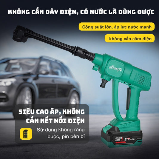 Máy Rửa Xe Không Dây TONNIFU TSQ 81501 Xịt Rửa Xe Đa Năng 6 Trong 1 Làm Sạch Ô Tô Xe Máy Tủ Kệ Kèm Bình Xịt Tạo Bọt