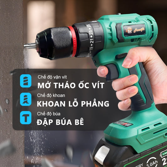 Máy Khoan TONNIFU DZ 82120 Đầu Kẹp 10mm Lực Siết 35M Không Chổi Than 3 Chức Năng Khoan Tường Bắn Vít Có Búa Mạnh