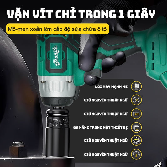 Máy Siết Bulong TONNIFU TBS 83300 Lực Siết 330N.m Đầu 2 Trong 1 Tháo Mở Ốc Nồi Động Cơ Không Than Lõi Đồng