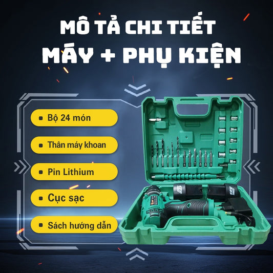 Máy Khoan Cầm Tay TONNIFU TDZ 81202 Lực Siết 28N.m Đầu Kẹp 10mm Khoan Tường Bắn Vít Đa Năng