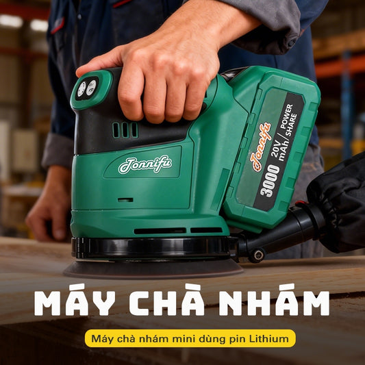 Máy Chà Nhám Cầm Tay TONNIFU TYS 83212 Công Suất 300W Đánh Bóng Xe Chà Gỗ Đa Năng Tẩy Rỉ Tường