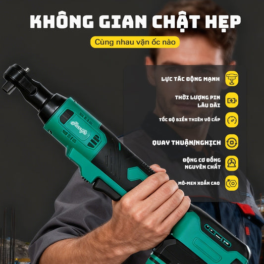 Máy Siết Bu Lông Góc TONNIFU TJL 83211 Lực Siết 40N.m Không Dây Cờ Lê Điện Đa Năng Cho Ô Tô Xe Máy