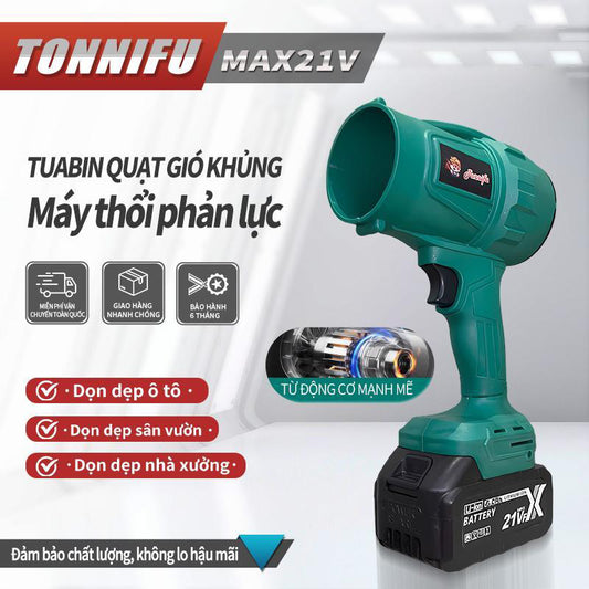 Máy Thổi Phản Lực TONNIFU FJ 910 Turbofan Không Dây Thổi Lá Thổi Bụi, Chân Phổ Thông M21 40mm Lực Thổi Mạnh